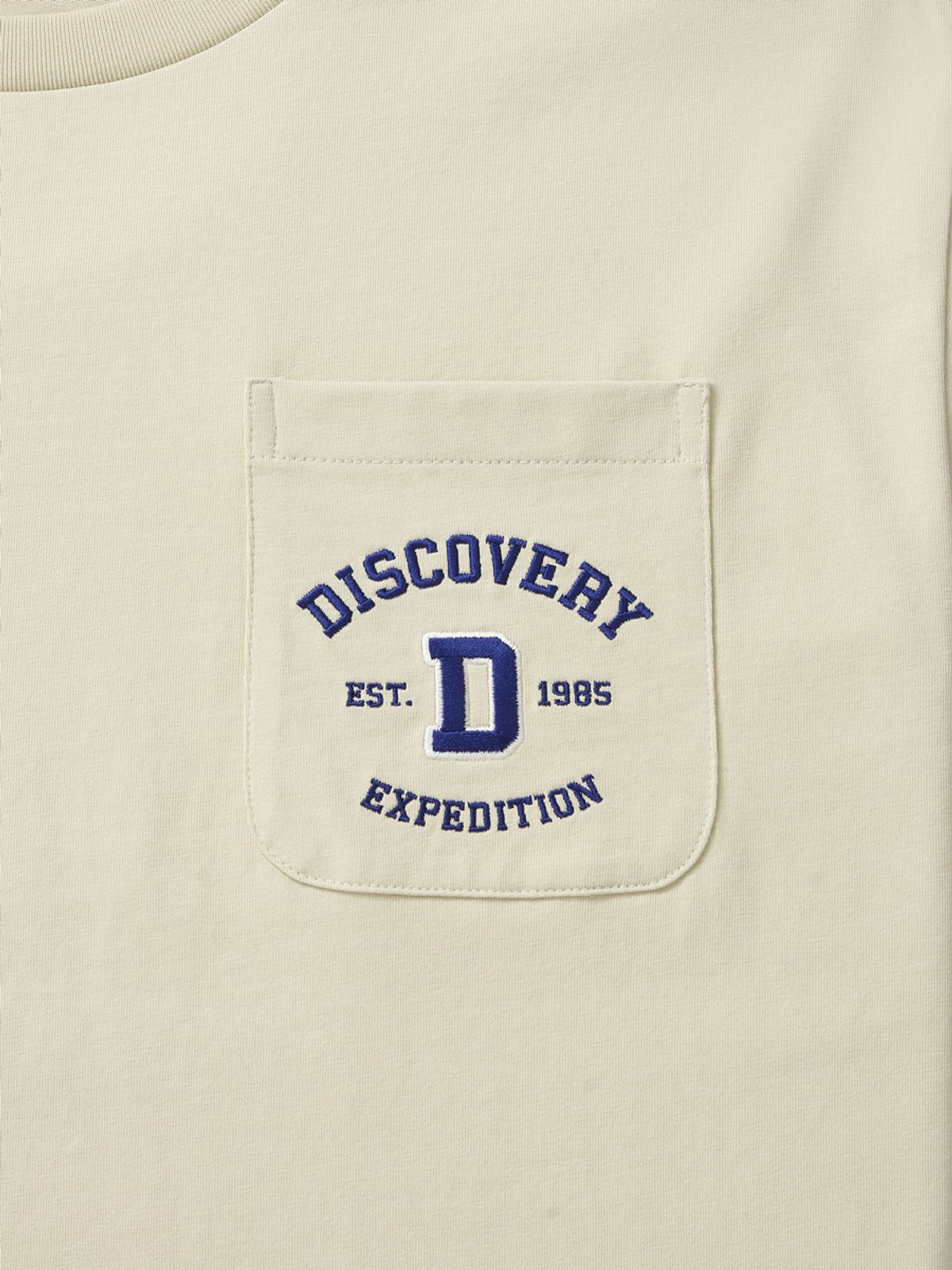 디스커버리 익스페디션(DISCOVERY EXPEDITION) 바시티 포켓 반팔티셔츠 (L/BEIGE)