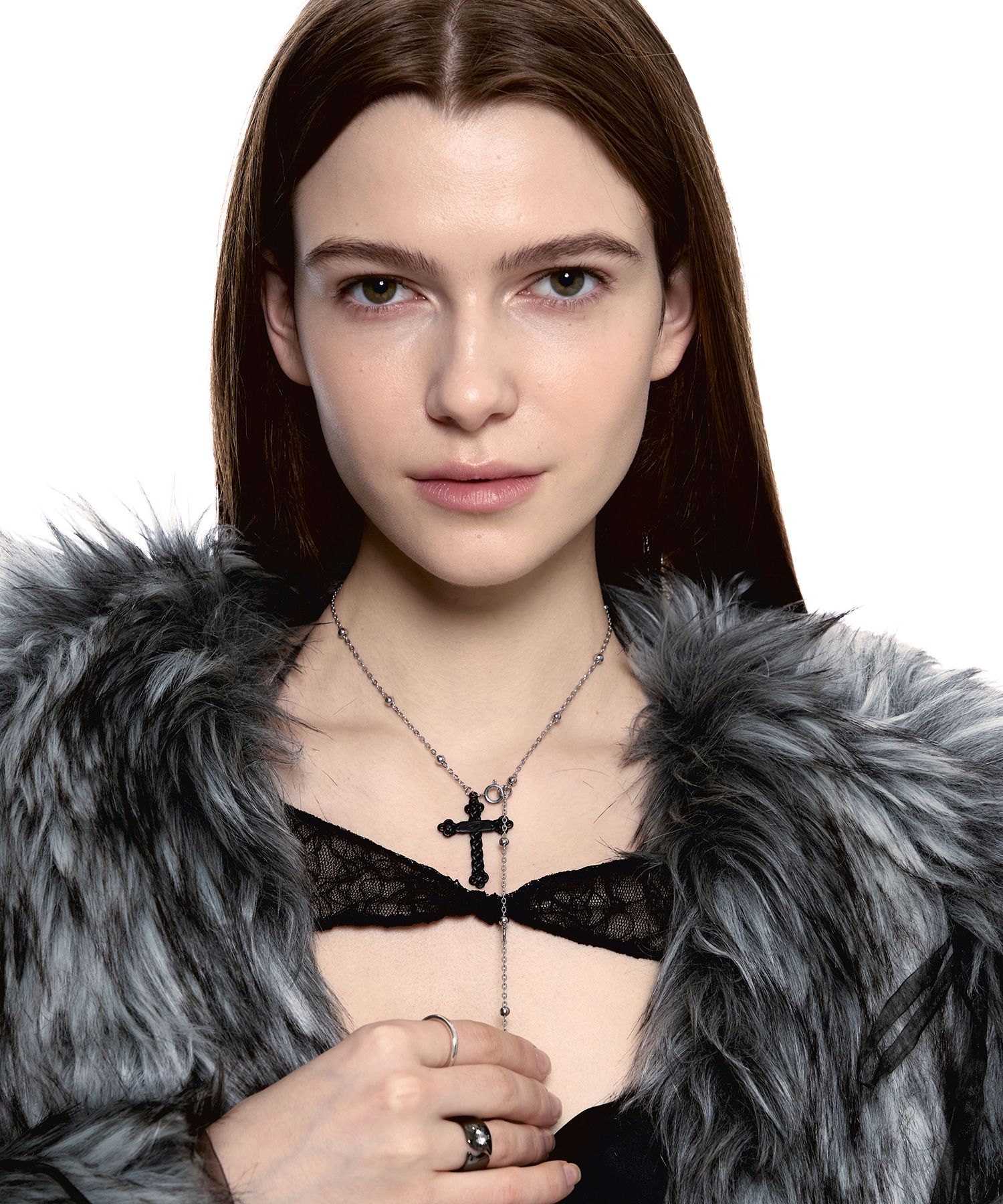 ★SENTIMENTS★ NO.473 [BLACK] KNOT CROSS NECKLACE NO.473 [BLACK] KNOT CROSS NECKLACE - SENTIMENTS | 60