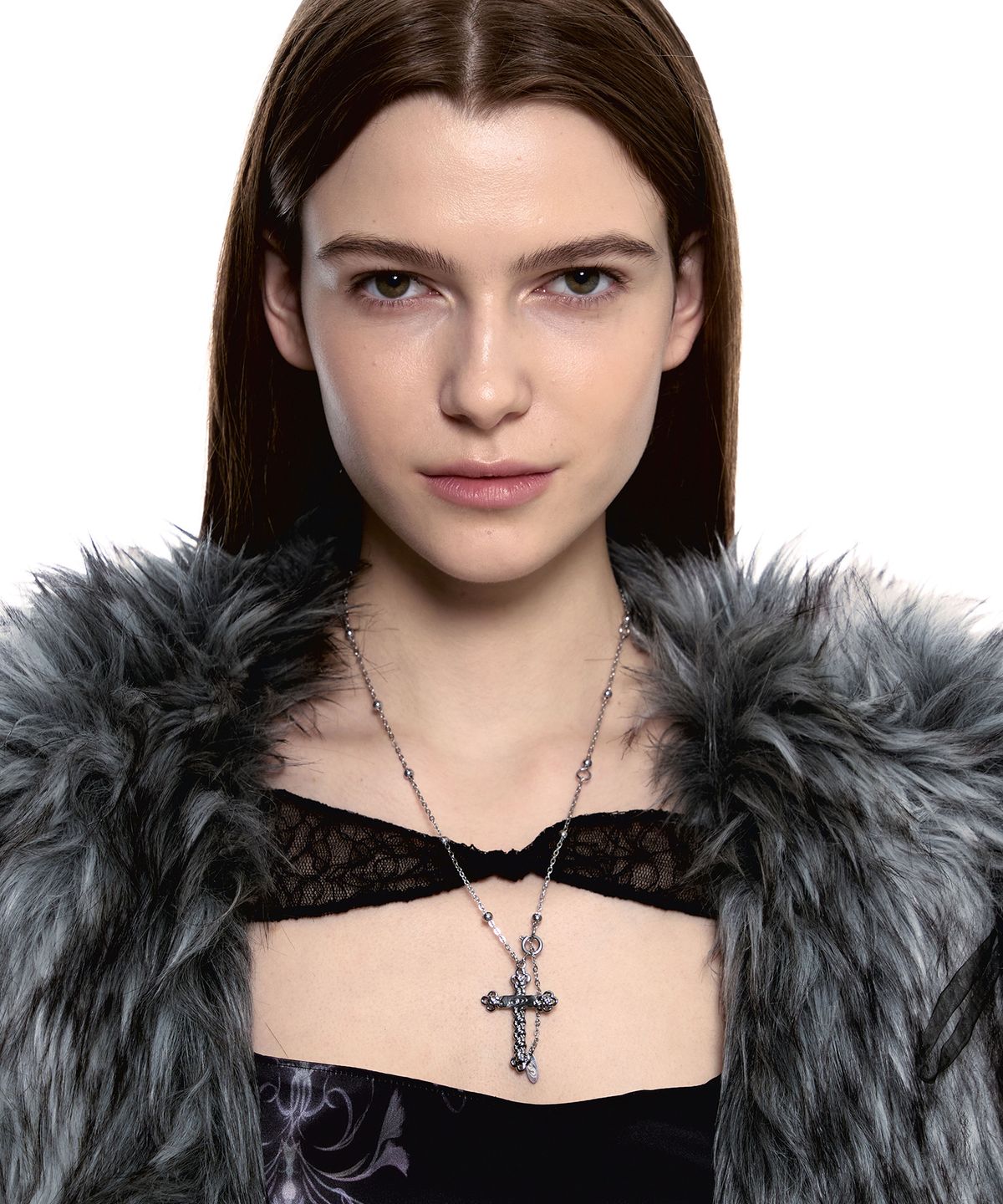 센티멍(SENTIMENTS) NO.473 [SILVER] KNOT CROSS NECKLACE