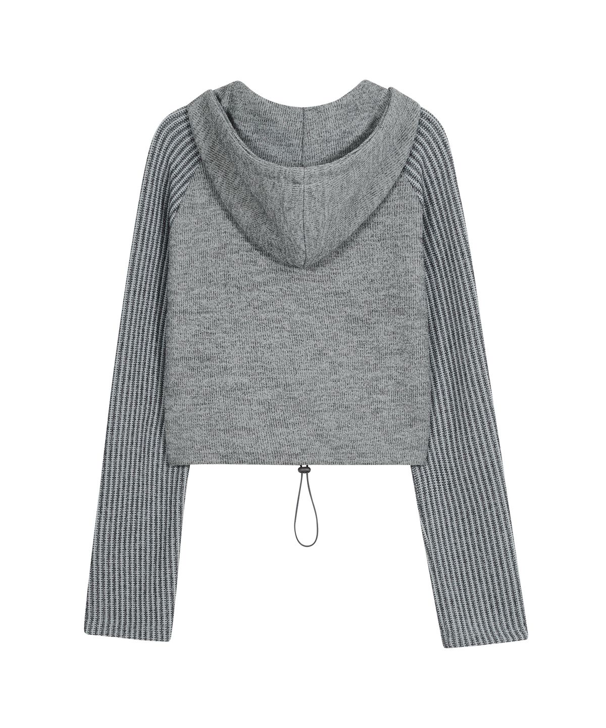 타입서비스(TYPESERVICE) Knitted Side Slit Hoodie [Gray]