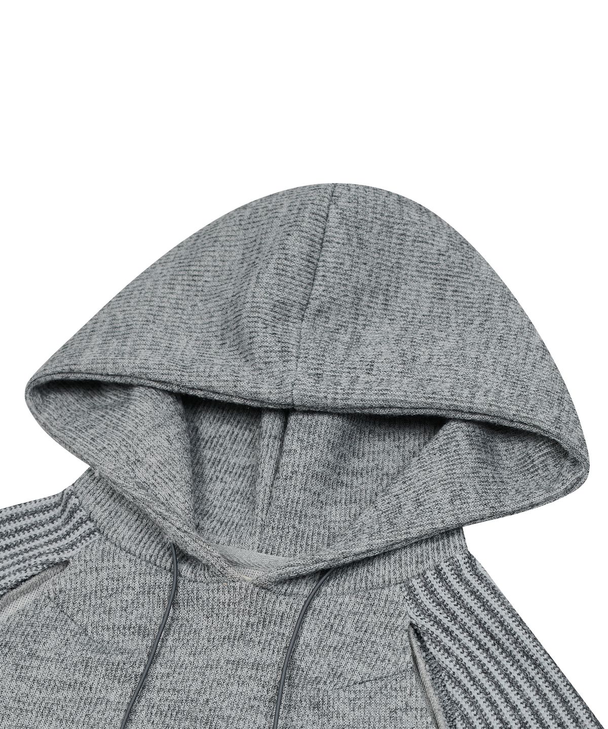 타입서비스(TYPESERVICE) Knitted Side Slit Hoodie [Gray]