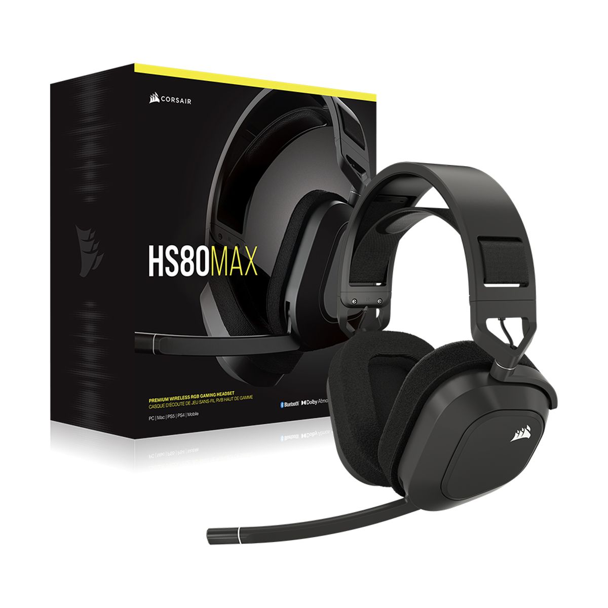 커세어(CORSAIR) HS80 MAX RGB 무선 게이밍헤드셋