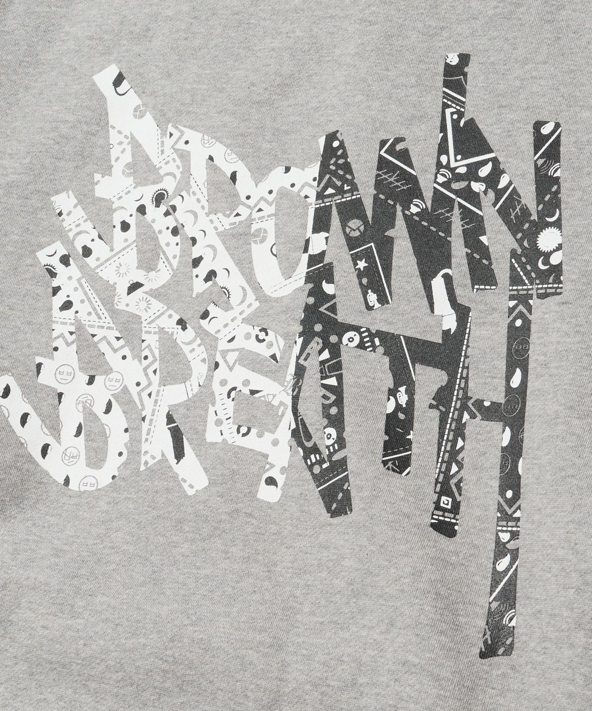 브라운브레스(BROWNBREATH) PAISLEY TAG HOODIE - MELANGE GREY