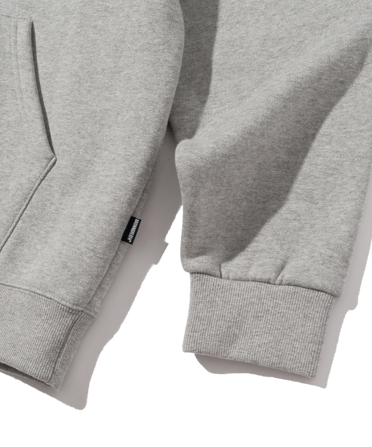 브라운브레스(BROWNBREATH) PAISLEY TAG HOODIE - MELANGE GREY