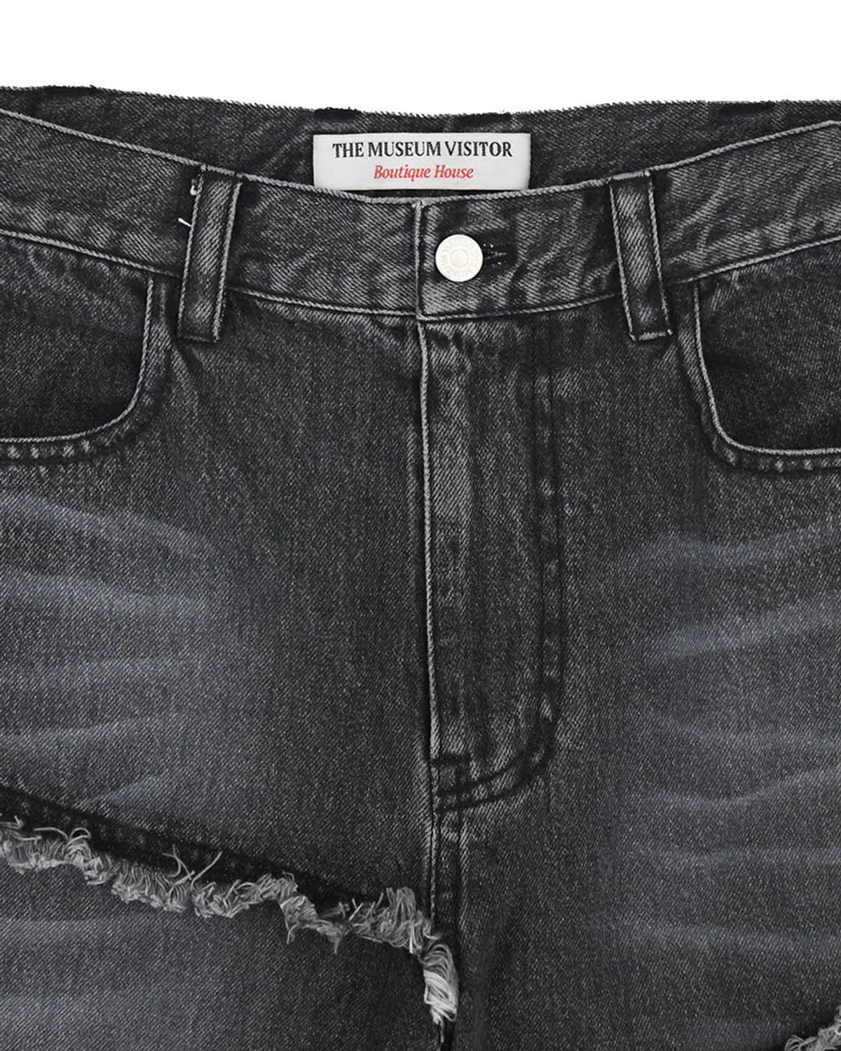 더뮤지엄비지터(THEMUSEUMVISITOR) ZIPPER JEAN (BLACK)