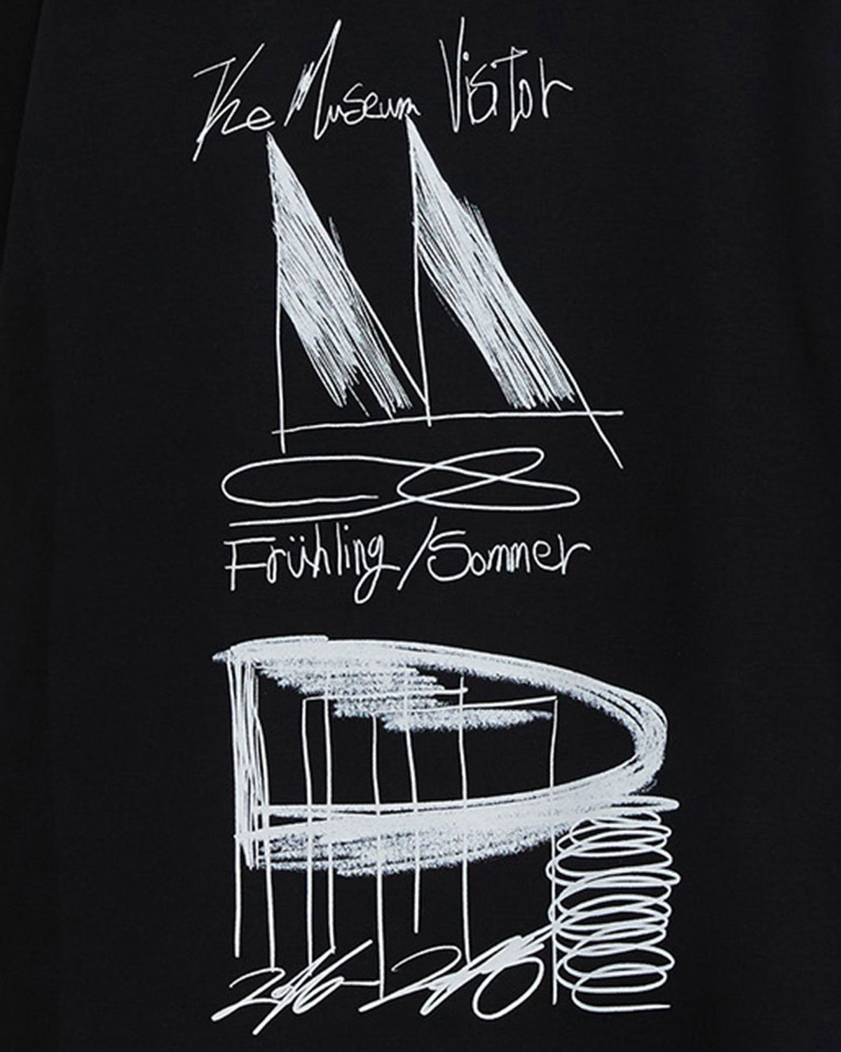 더뮤지엄비지터(THEMUSEUMVISITOR) ARCHITECTURE T-SHIRTS (BLACK)