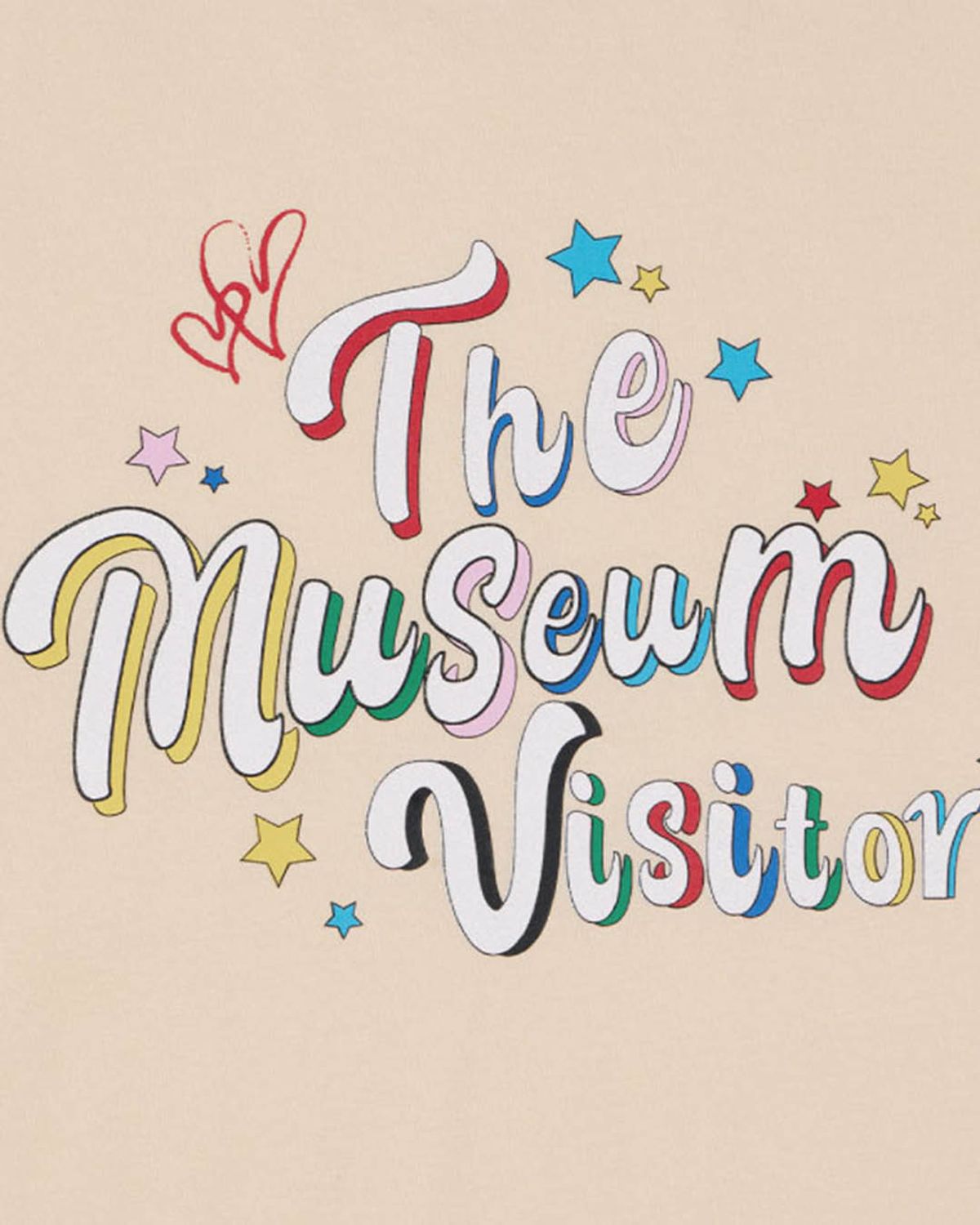 더뮤지엄비지터(THEMUSEUMVISITOR) PARTY GLITTER LOGO T-SHIRTS (YELLOW)
