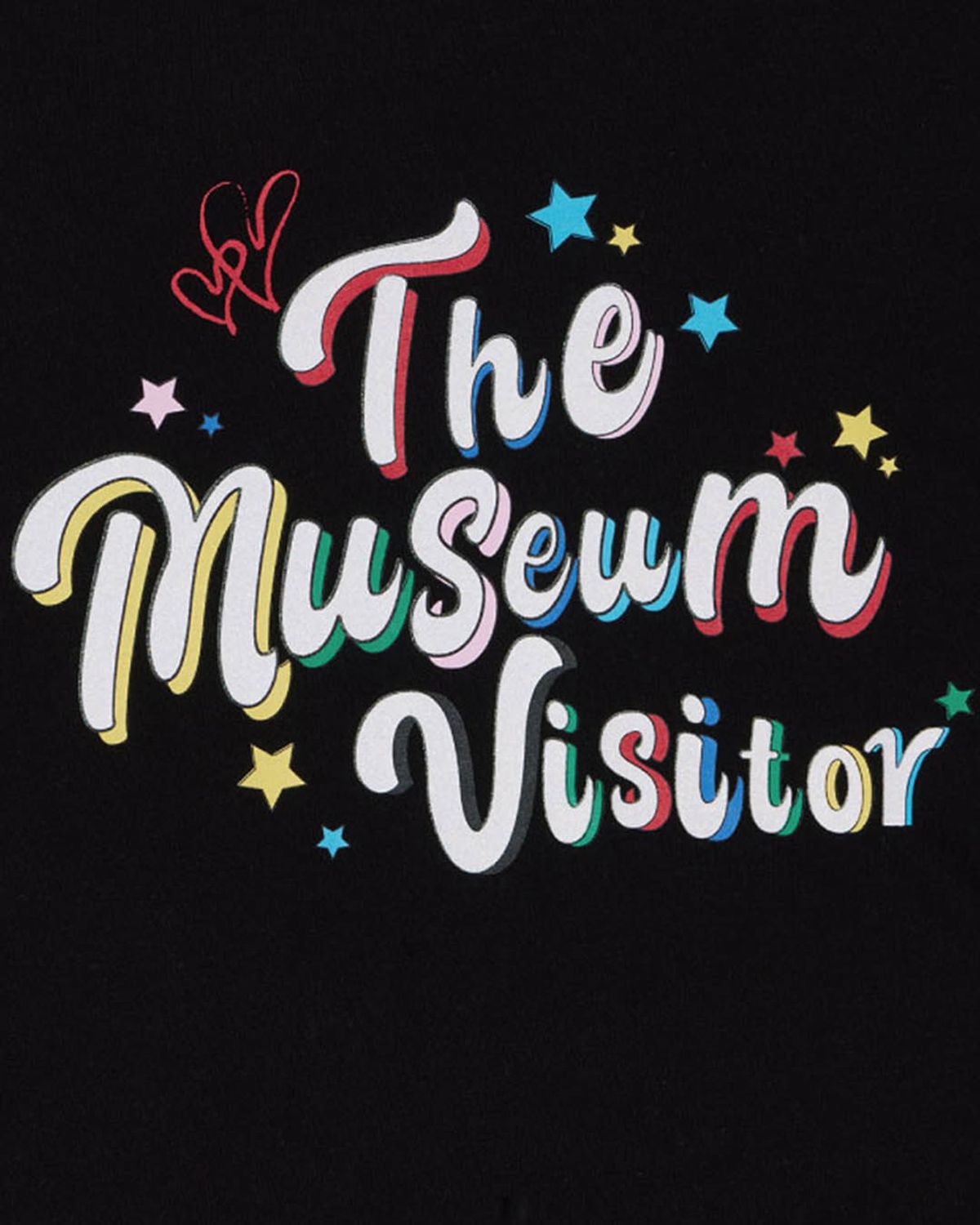 더뮤지엄비지터(THEMUSEUMVISITOR) PARTY GLITTER LOGO T-SHIRTS (BLACK)