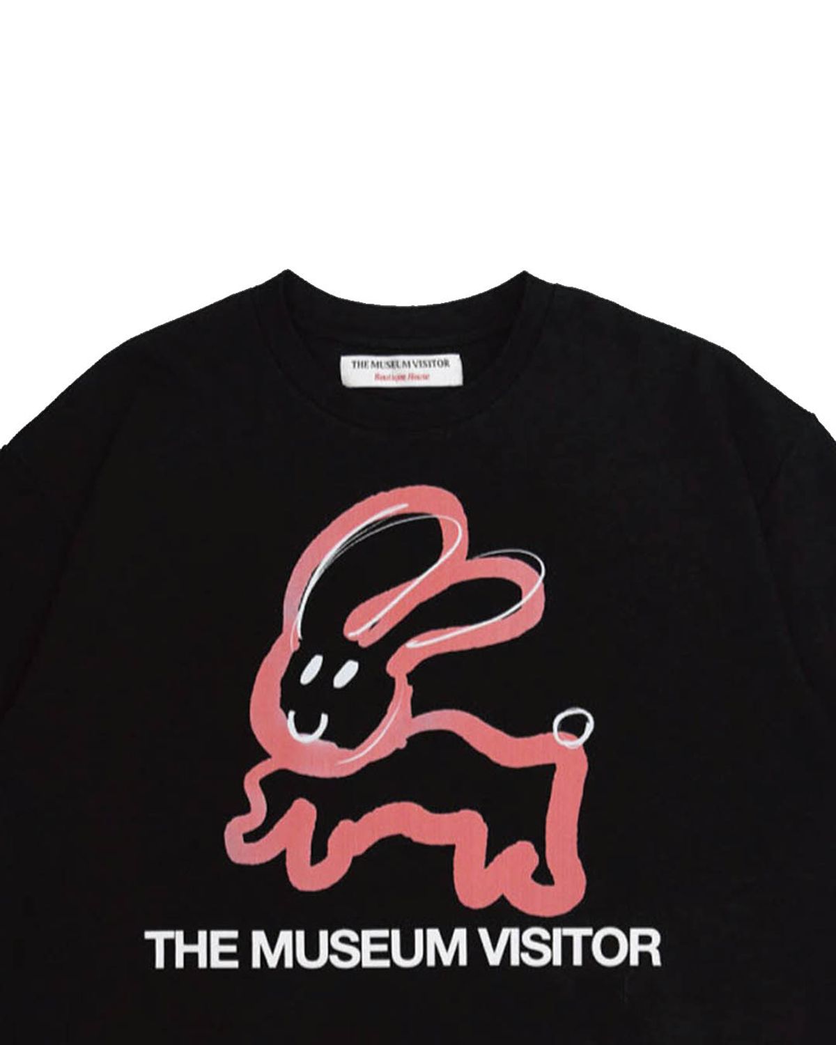 더뮤지엄비지터(THEMUSEUMVISITOR) RABBIT PRINTED T-SHIRTS (BLACK)