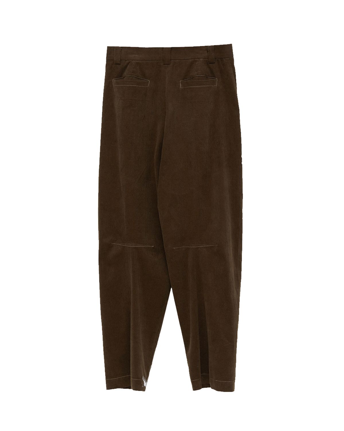 더뮤지엄비지터(THEMUSEUMVISITOR) HAND PAINTED WIDE PANTS (BROWN)