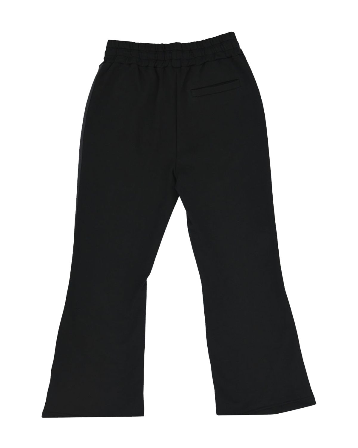 더뮤지엄비지터(THEMUSEUMVISITOR) LEATHER PATCH SWEAT PANTS (BLACK)