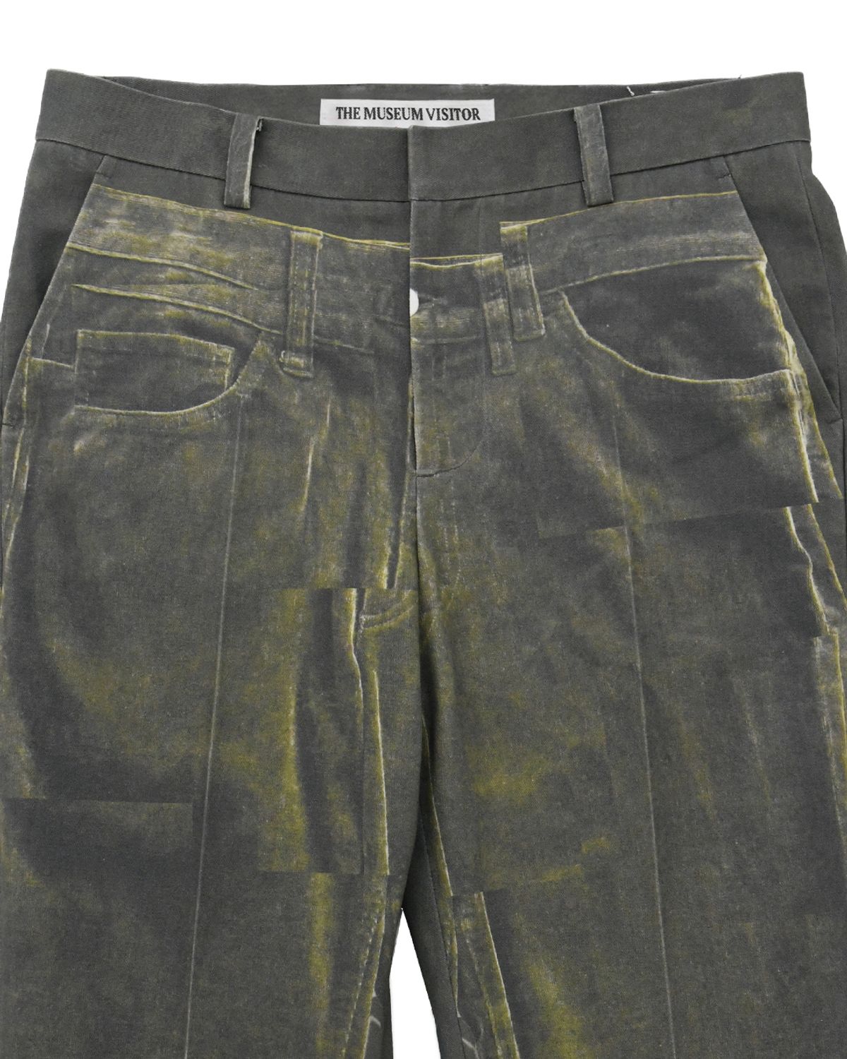 더뮤지엄비지터(THEMUSEUMVISITOR) CORDUROY PRINTED PANTS (DARK BROWN)
