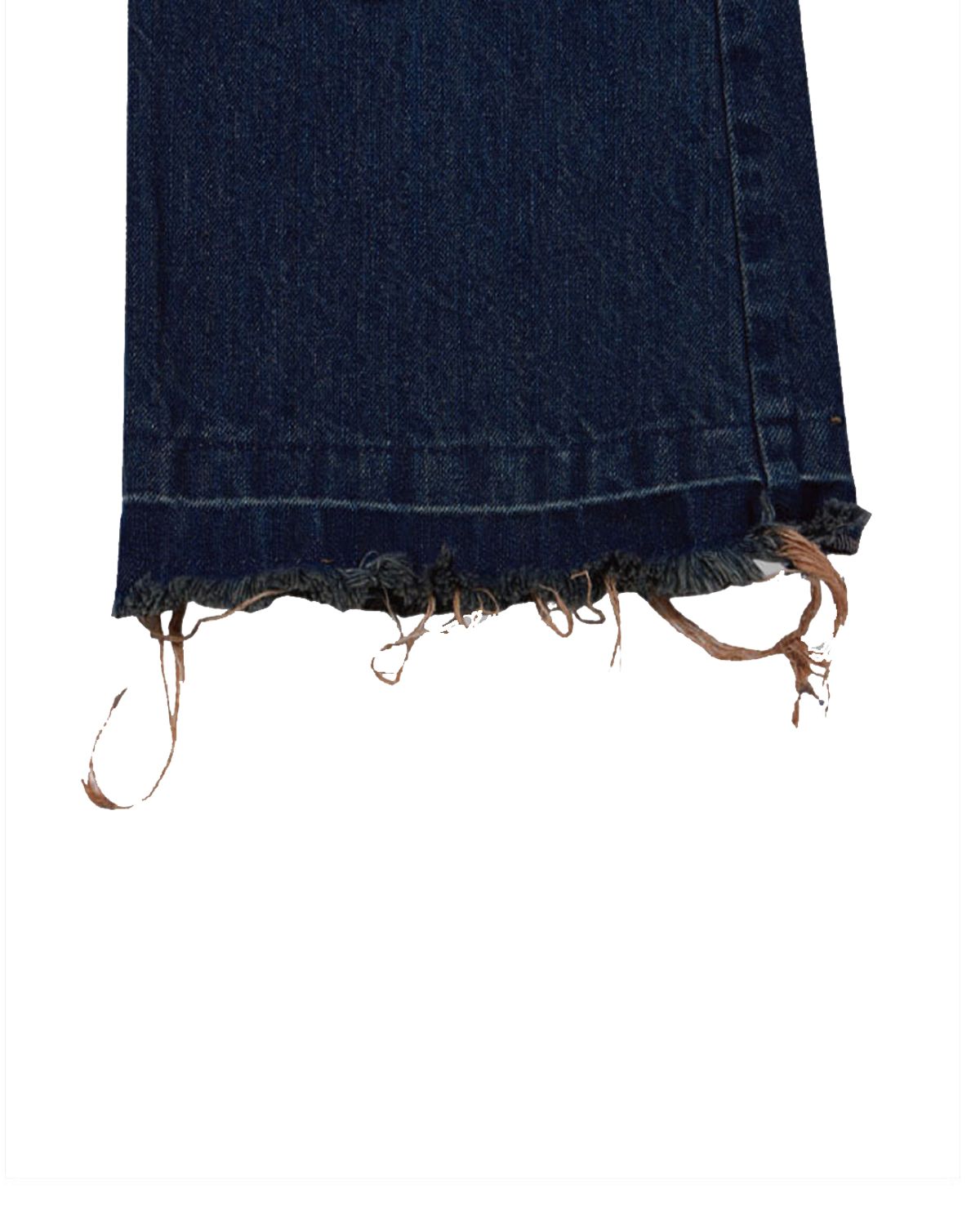 더뮤지엄비지터(THEMUSEUMVISITOR) STAR DAMAGED BOOTSCUT DENIM PANTS (YELLOW BLUE)
