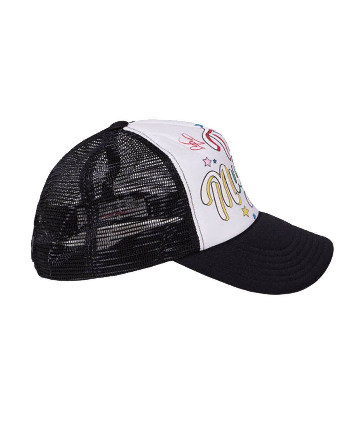 더뮤지엄비지터(THEMUSEUMVISITOR) PARTY LOGO MESH CAP (BLACK)