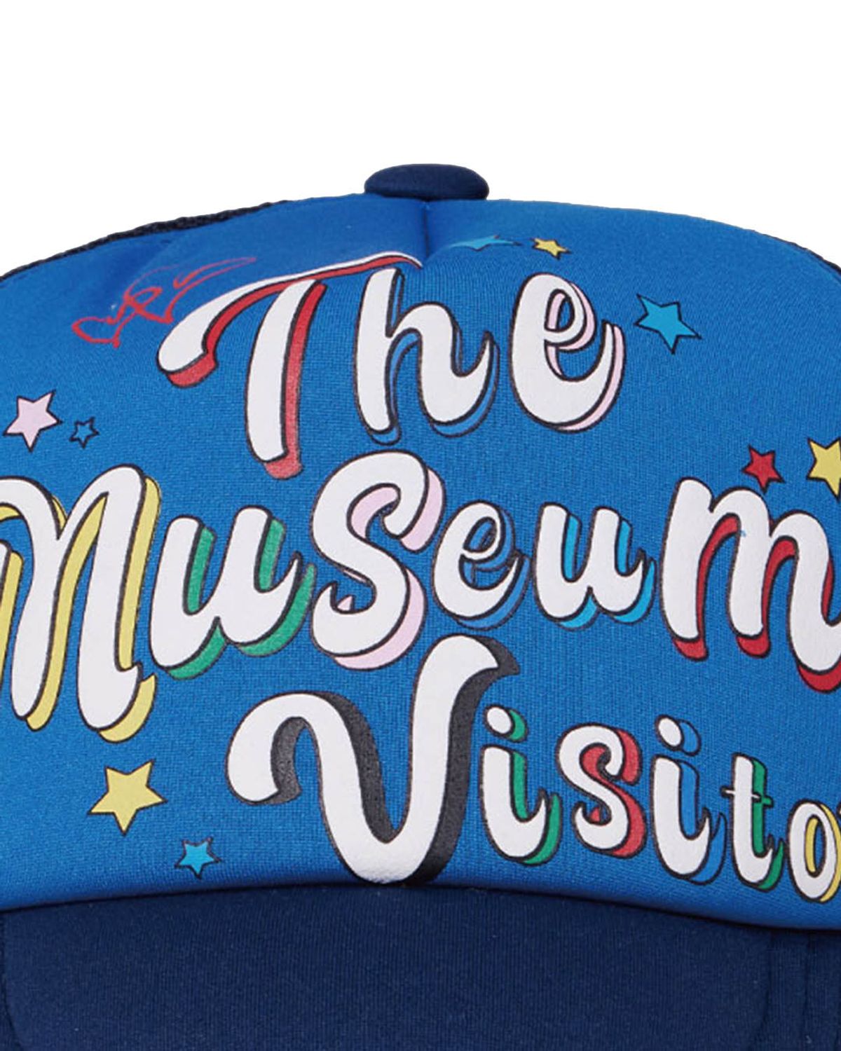더뮤지엄비지터(THEMUSEUMVISITOR) PARTY LOGO MESH CAP (BLUE)