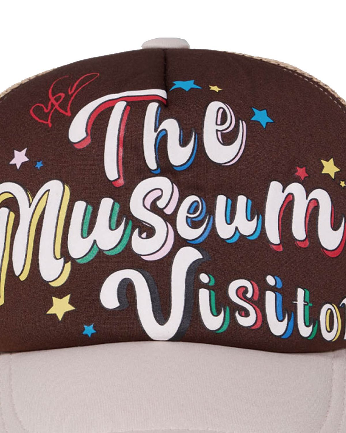 더뮤지엄비지터(THEMUSEUMVISITOR) PARTY LOGO MESH CAP (BROWN)