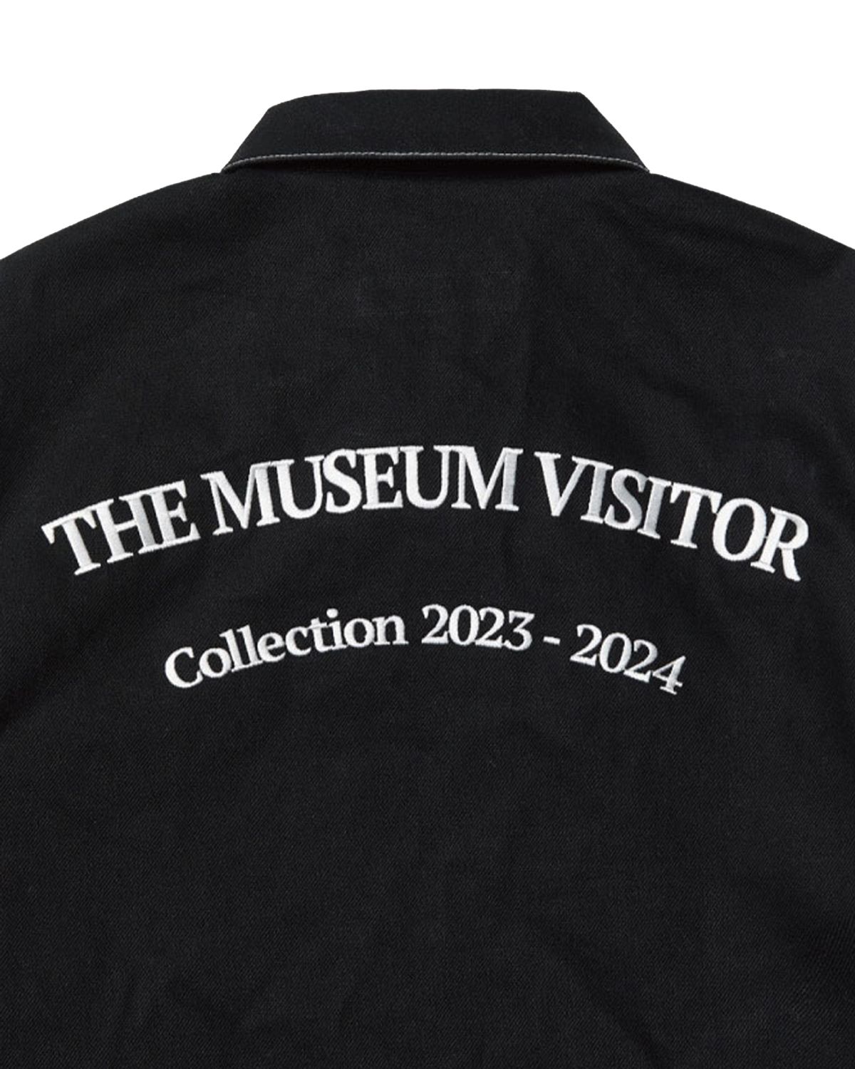 더뮤지엄비지터(THEMUSEUMVISITOR) 2023 HYBRID KNIT TRUCKER JACKET (BLACK)
