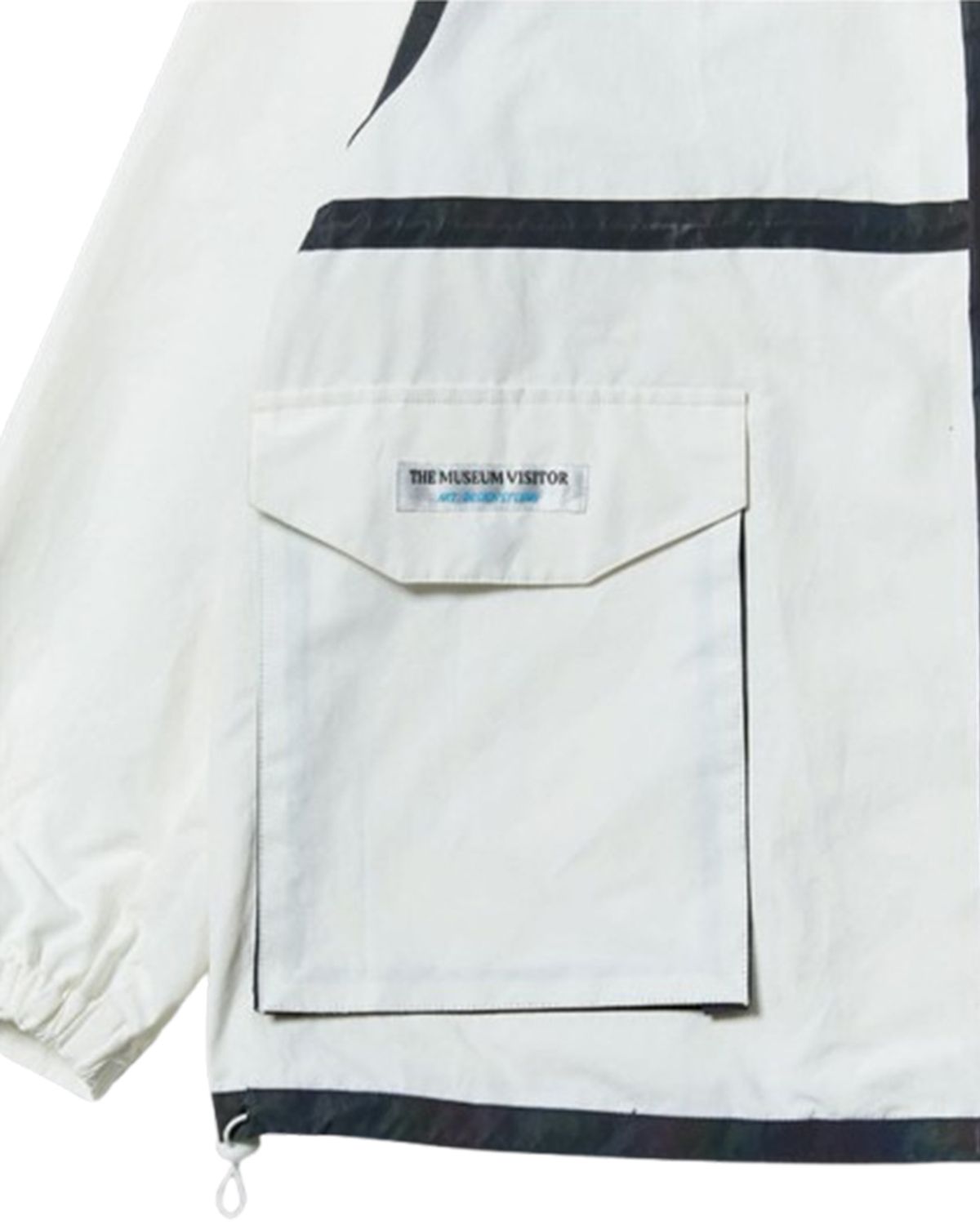 더뮤지엄비지터(THEMUSEUMVISITOR) ART WORK PRINTED REFLECTIVE JACKET (WHITE)