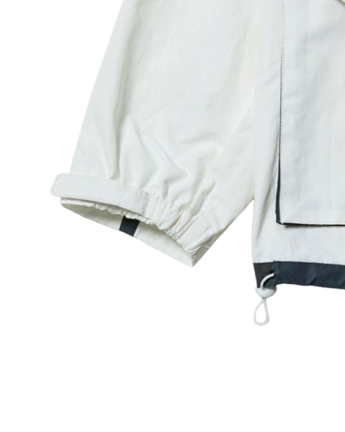 더뮤지엄비지터(THEMUSEUMVISITOR) ART WORK PRINTED REFLECTIVE JACKET (WHITE)