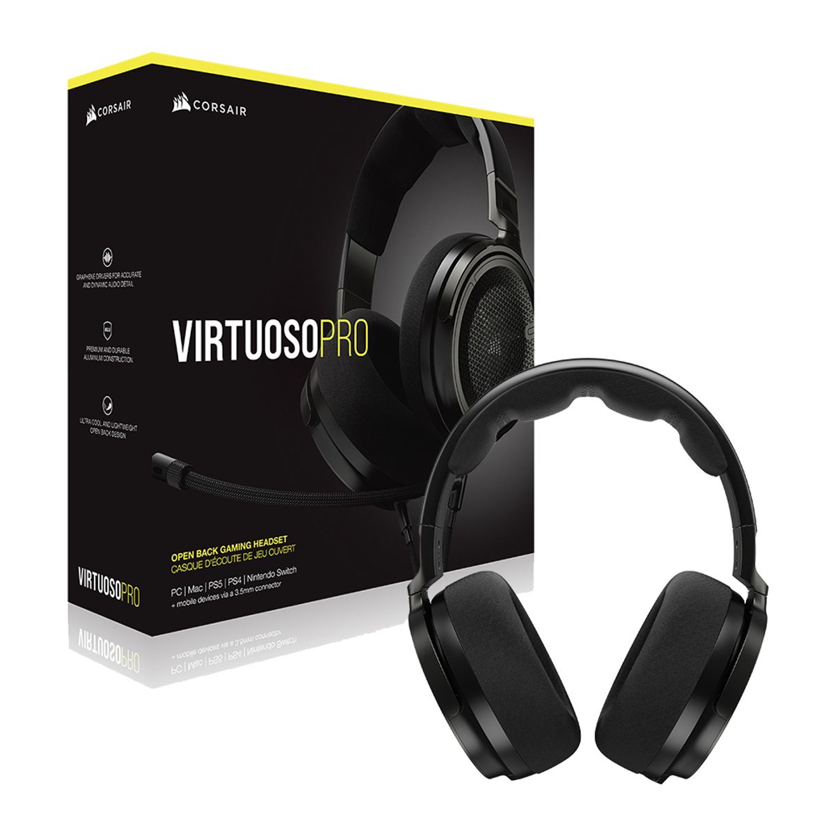 커세어(CORSAIR) VIRTUOSO PRO 오픈백 게이밍 헤드셋
