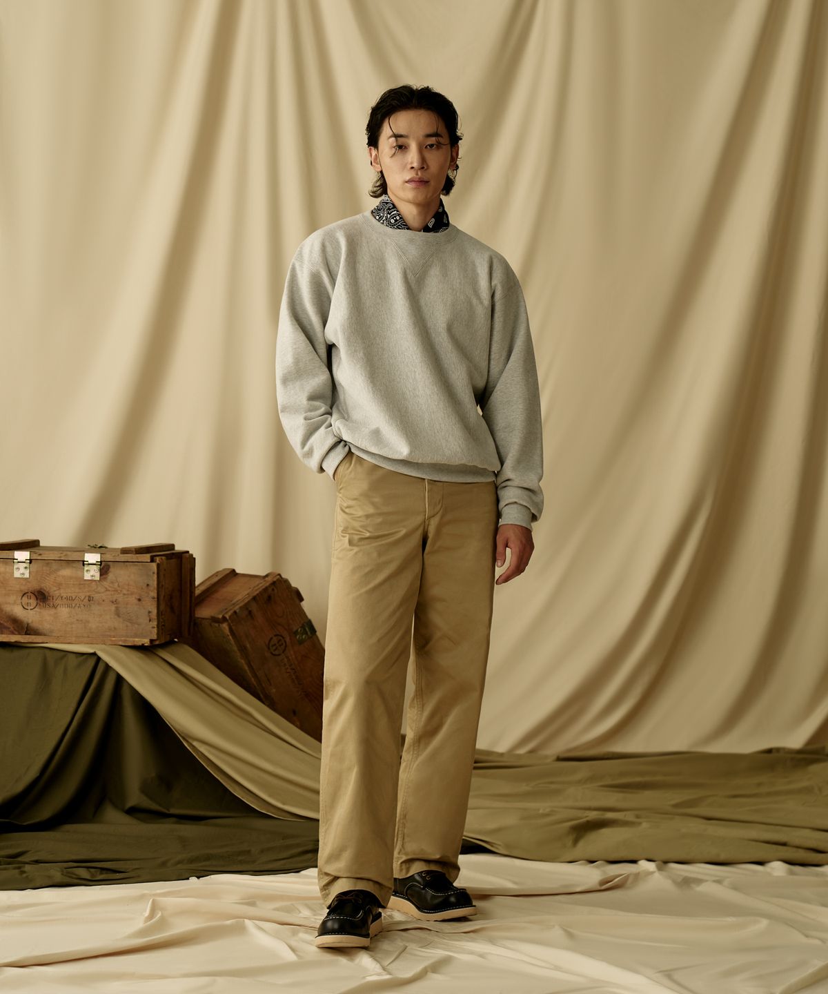 브론슨(BRONSON) Reverse Weave Sweatshirt KR Ver. Grey