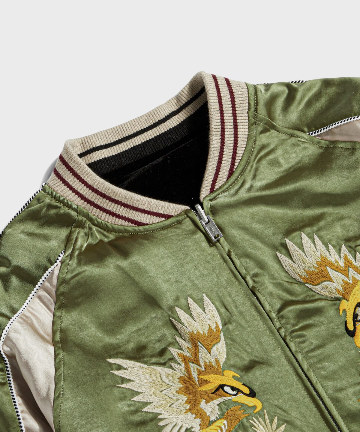 브론슨(BRONSON) 1950s Reversible Acetate Souvenir Jacket - Falcon + Tiger