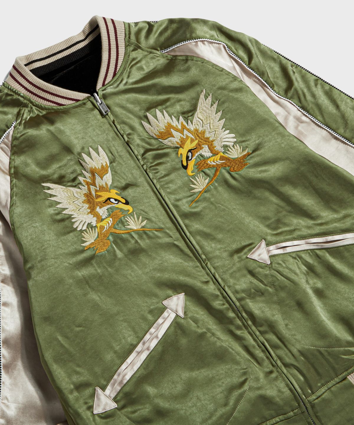 브론슨(BRONSON) 1950s Reversible Acetate Souvenir Jacket - Falcon + Tiger