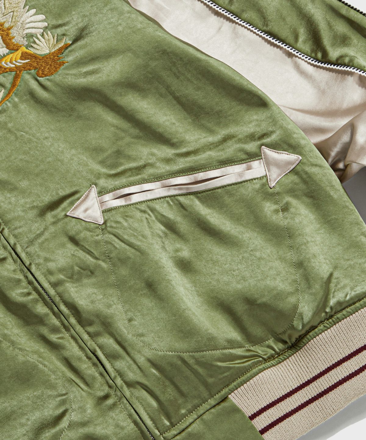 브론슨(BRONSON) 1950s Reversible Acetate Souvenir Jacket - Falcon + Tiger