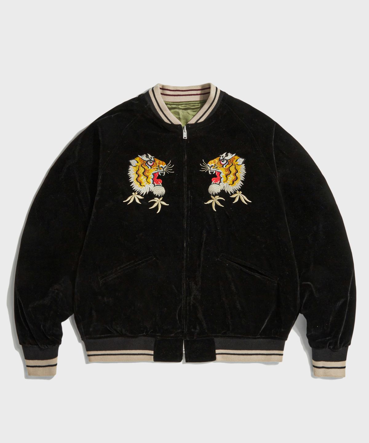브론슨(BRONSON) 1950s Reversible Acetate Souvenir Jacket - Falcon + Tiger