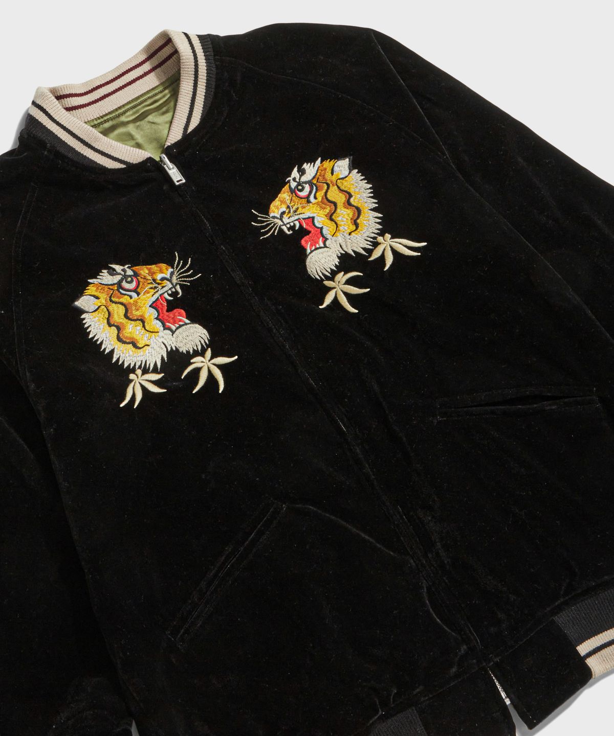 브론슨(BRONSON) 1950s Reversible Acetate Souvenir Jacket - Falcon + Tiger