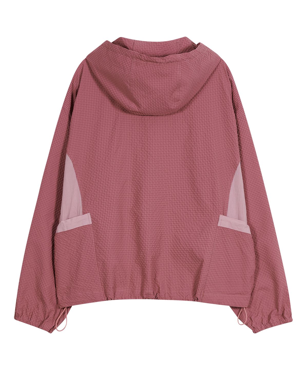 타입서비스(TYPESERVICE) Checkered Mixed Windbreaker [Pink]
