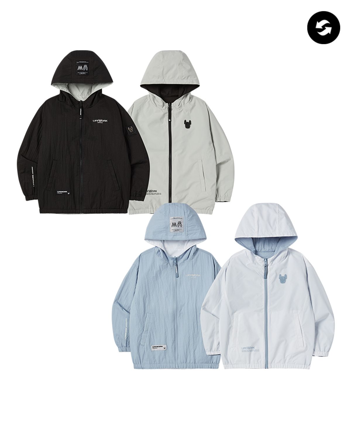 라이프워크 키즈(LIFEWORK KIDS) 키즈) 윈드 리버시블 후드 자켓