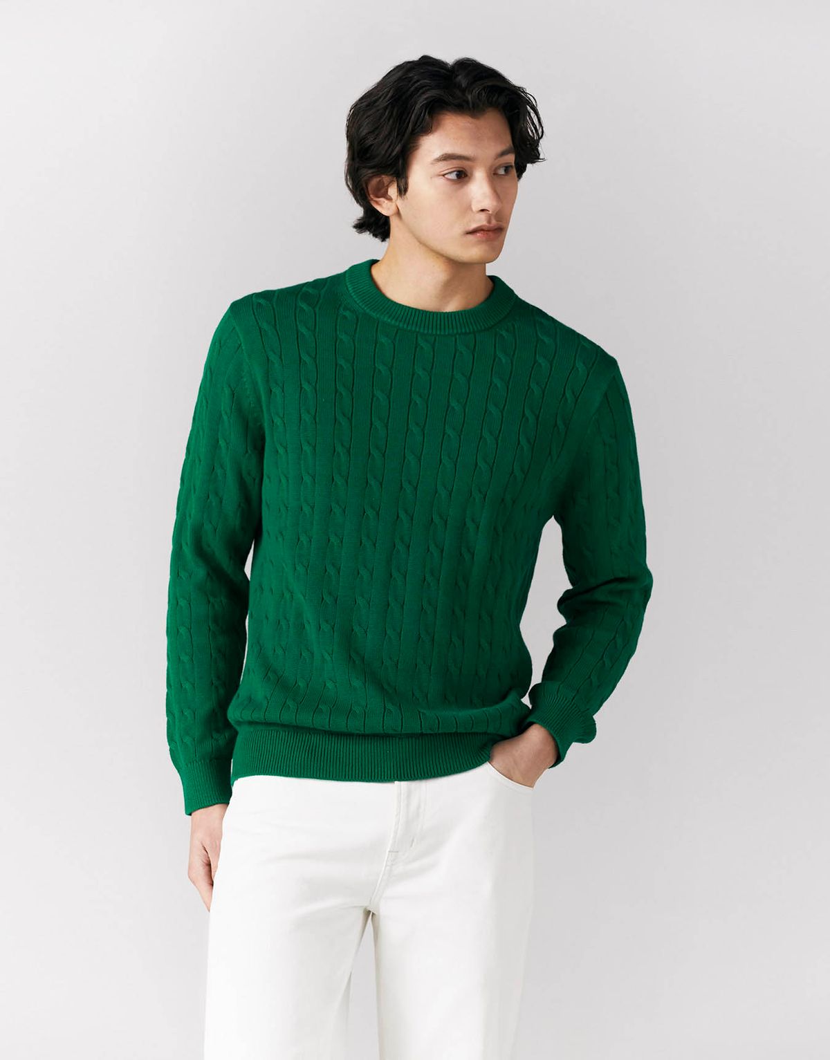 지오다노(GIORDANO) 케이블 크루넥 스웨터(7GG) 054502 [10color]