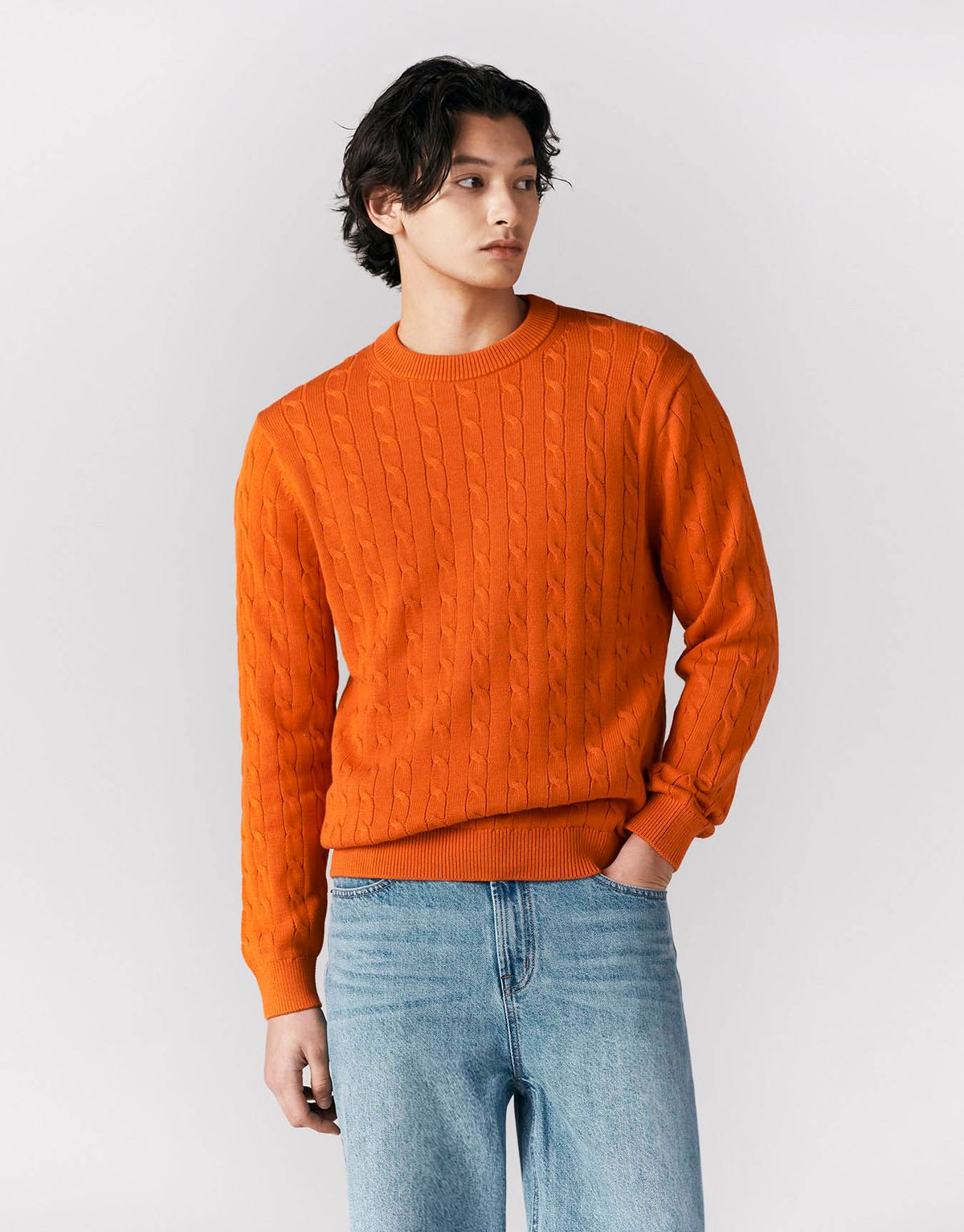 지오다노(GIORDANO) 케이블 크루넥 스웨터(7GG) 054502 [10color]