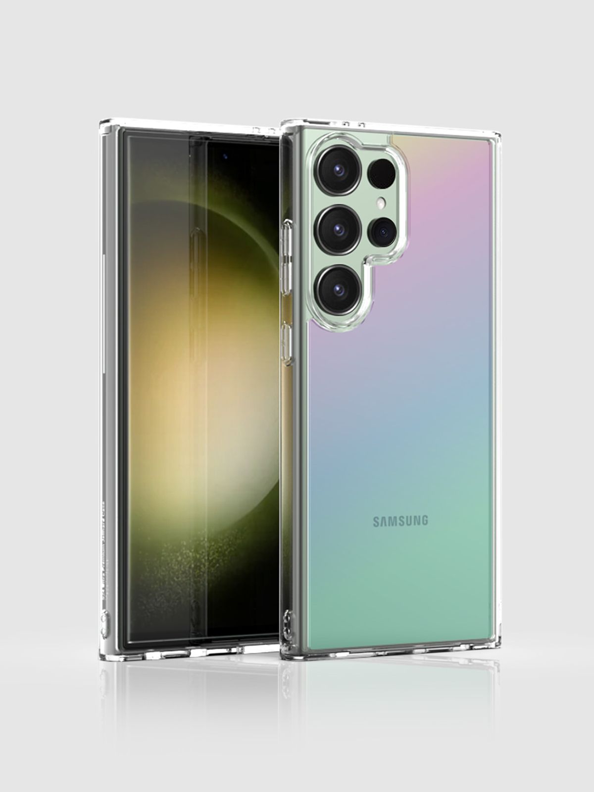 디자인스킨(DESIGNSKIN) 갤럭시S24/플러스/울트라 피닉스 범퍼 케이스-올클리어/홀로그램