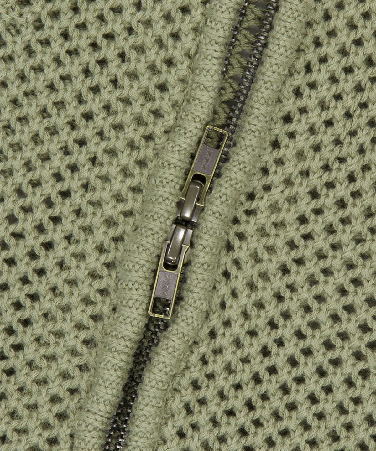 마하그리드(MAHAGRID) DAGGER MESH HOOD ZIP UP KNIT OLIVE(MG2ESMK685A)