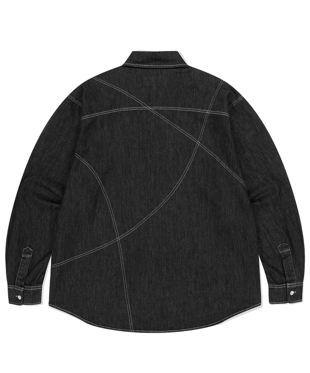 마하그리드(MAHAGRID) STITCHED DENIM SHIRT BLACK(MG2ESMW311A)