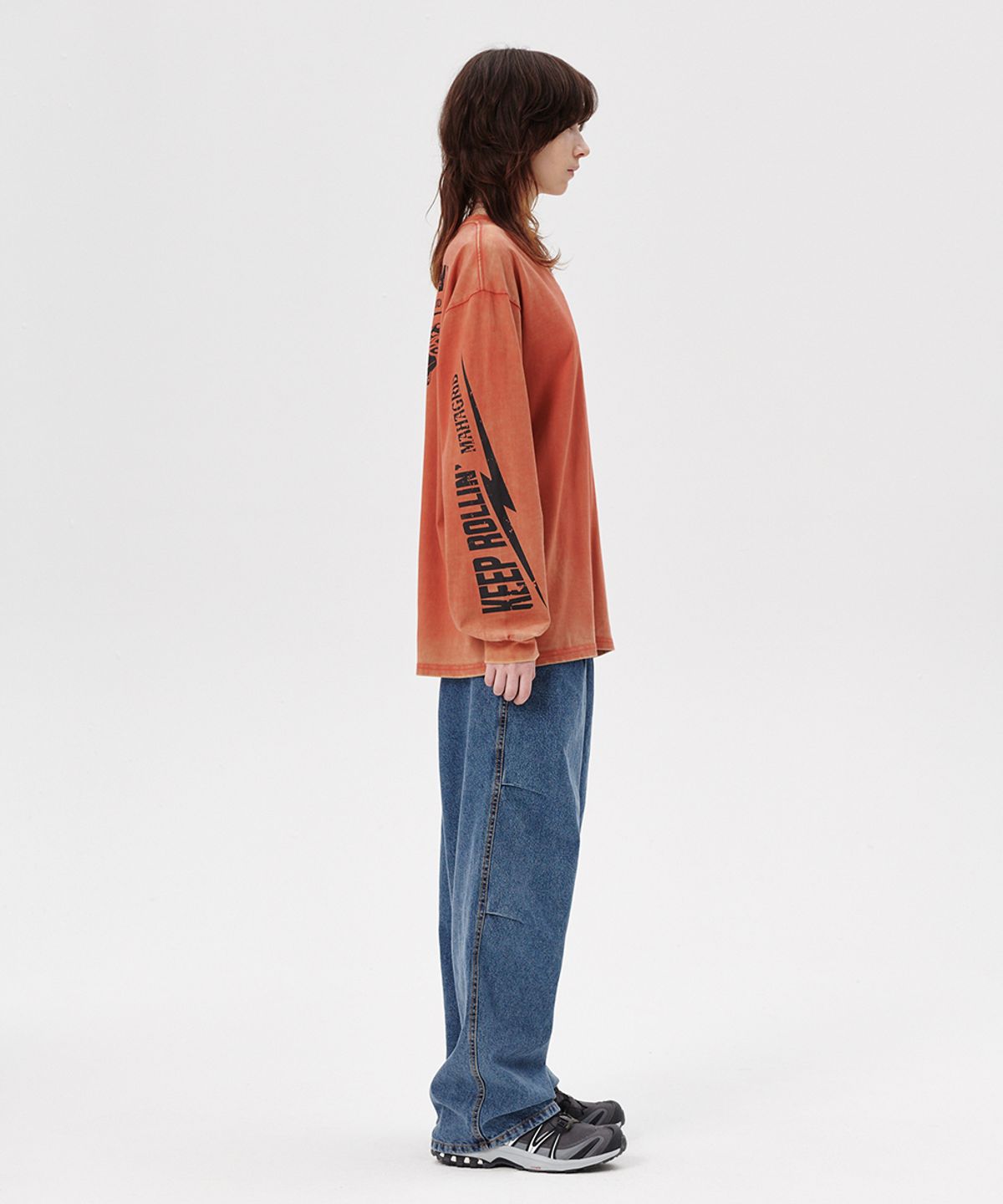 마하그리드(MAHAGRID) WASHED OLD CAR LS TEE RED(MG2ESMT561A)