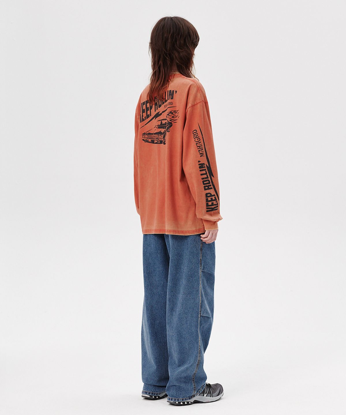 마하그리드(MAHAGRID) WASHED OLD CAR LS TEE RED(MG2ESMT561A)