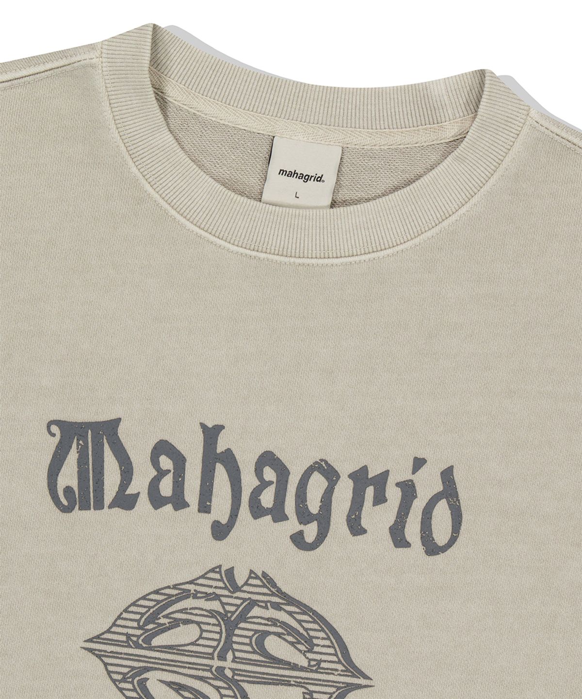 마하그리드(MAHAGRID) DAGGER PIGMENT SWEATSHIRT KHAKI(MG2ESMM457A)