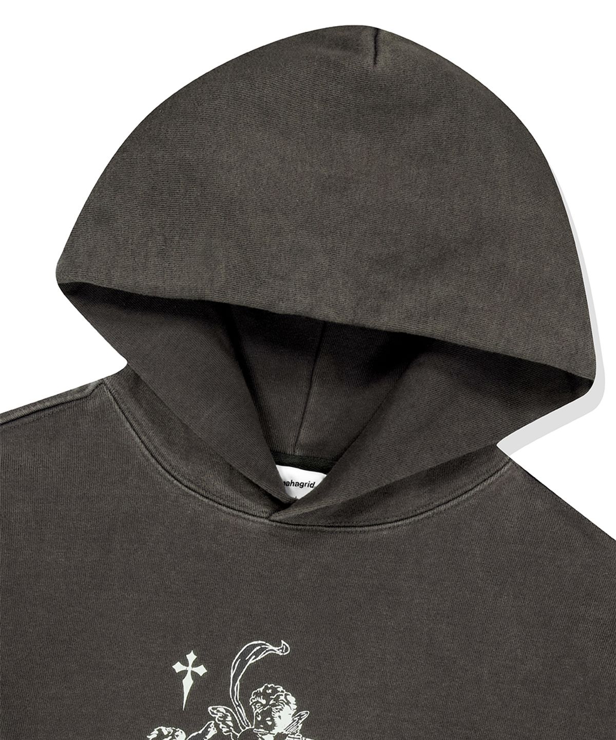 마하그리드(MAHAGRID) WASHED ANGEL HOODIE BLACK(MG2ESMM405A)