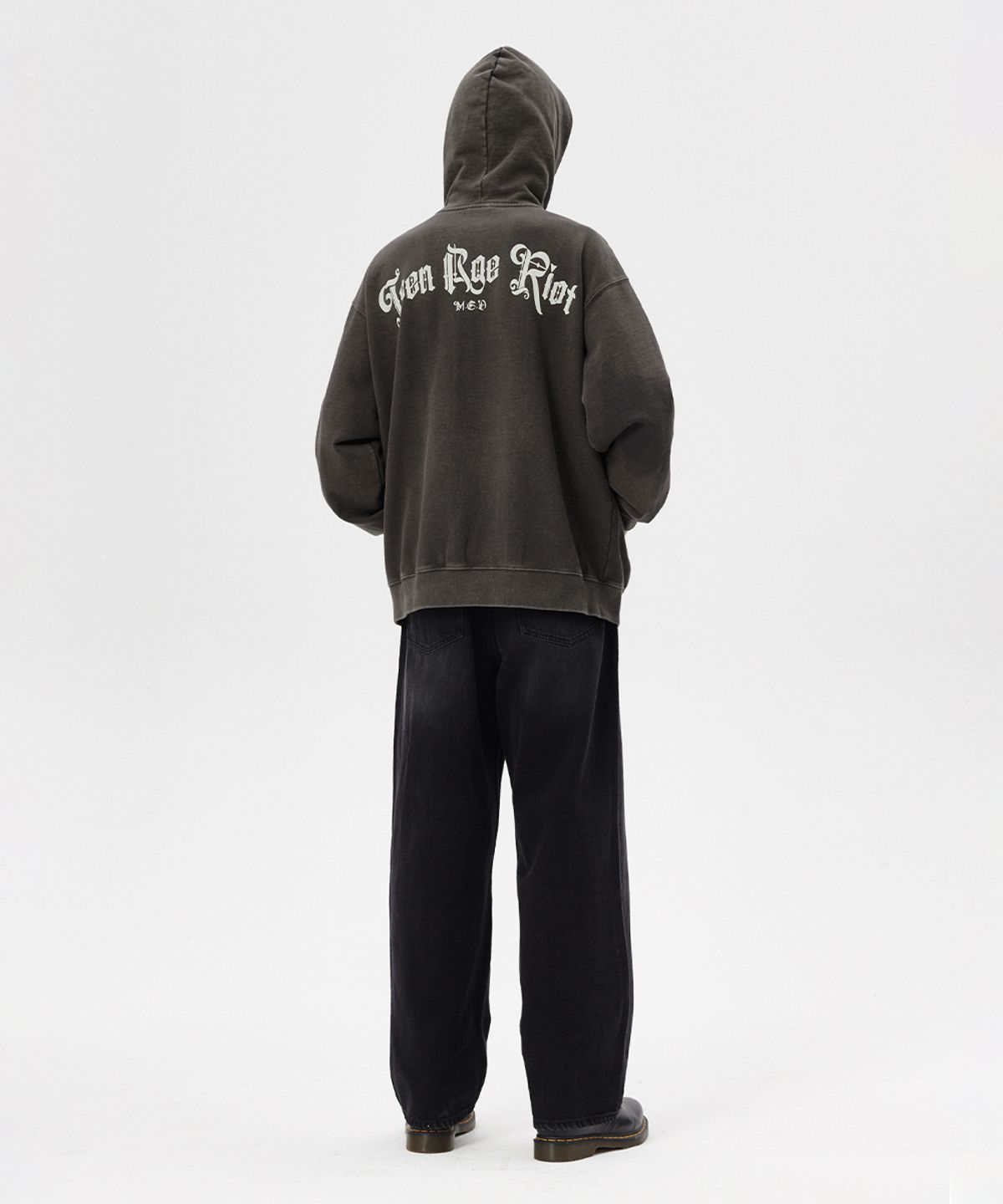 마하그리드(MAHAGRID) WASHED ANGEL HOODIE BLACK(MG2ESMM405A)