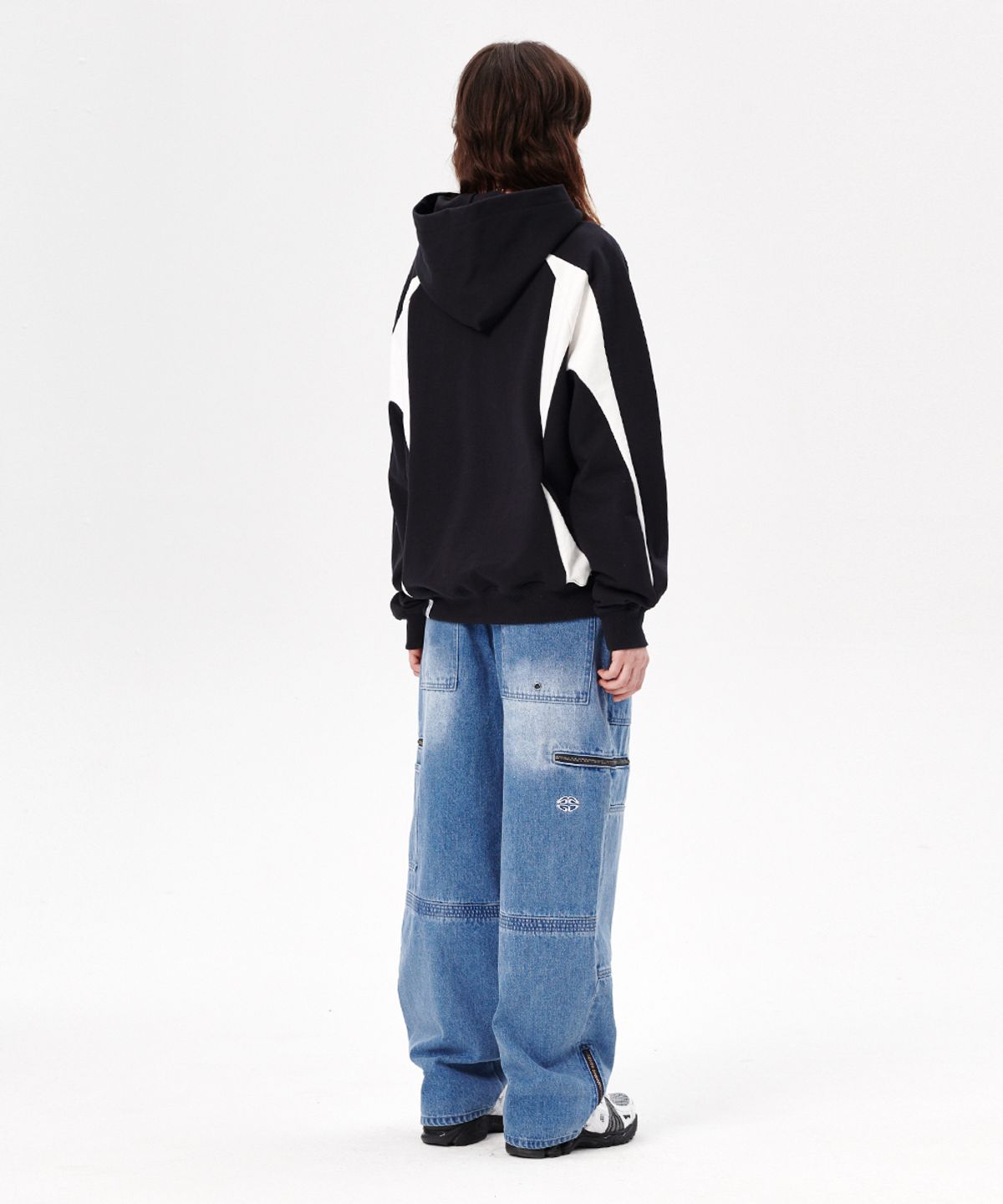 마하그리드(MAHAGRID) PANEL RACING HOODIE BLACK(MG2ESMM404A)