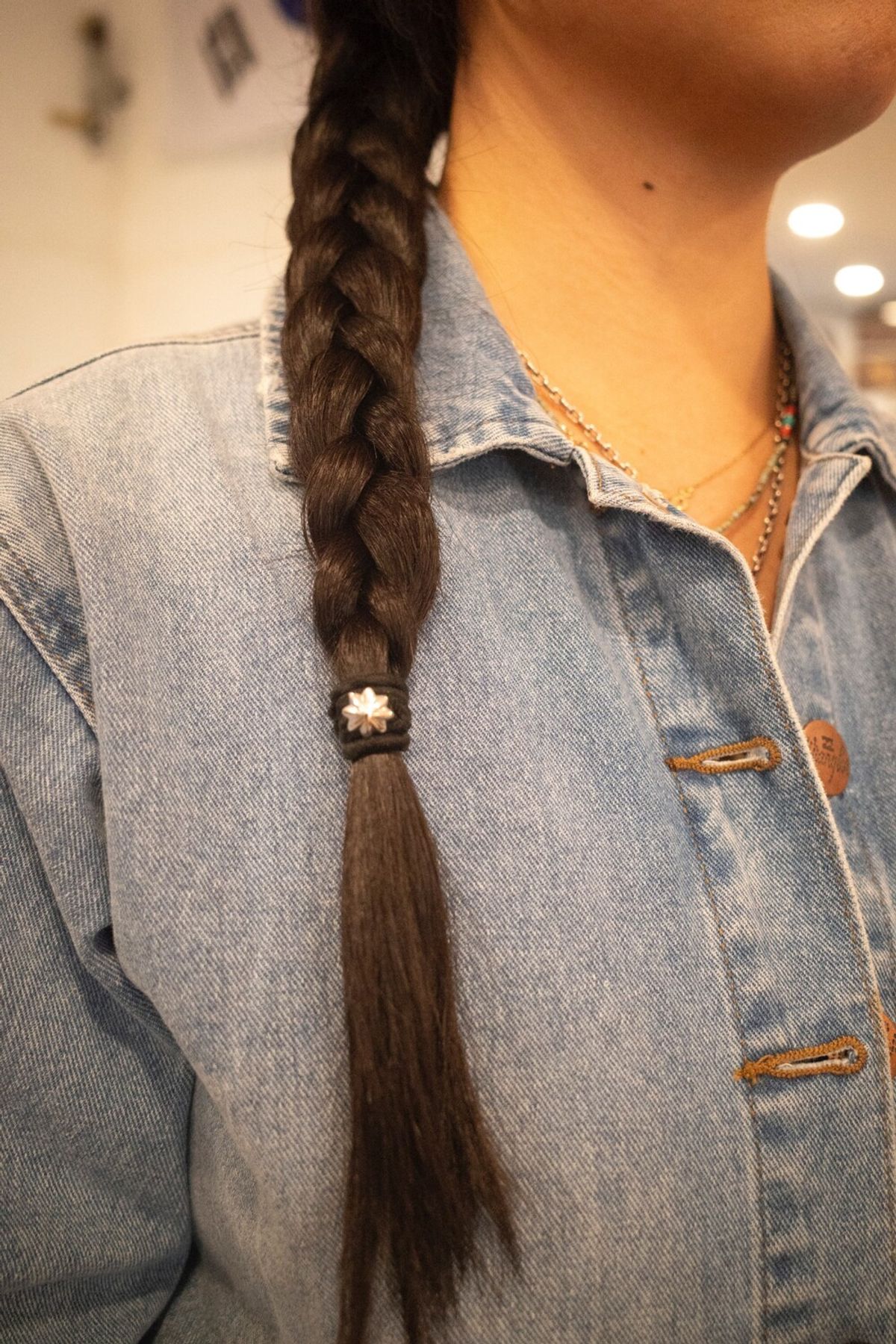 조실버(JOSILVER) 10mm 콘쵸 머리끈(Silver)