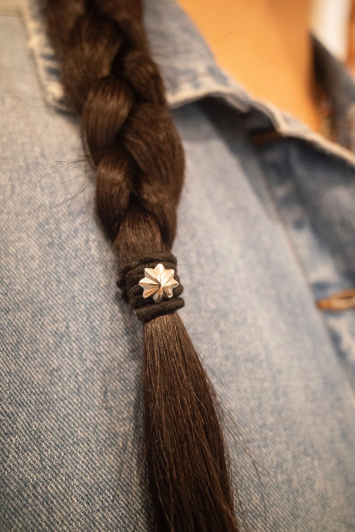 조실버(JOSILVER) 10mm 콘쵸 머리끈(Silver)