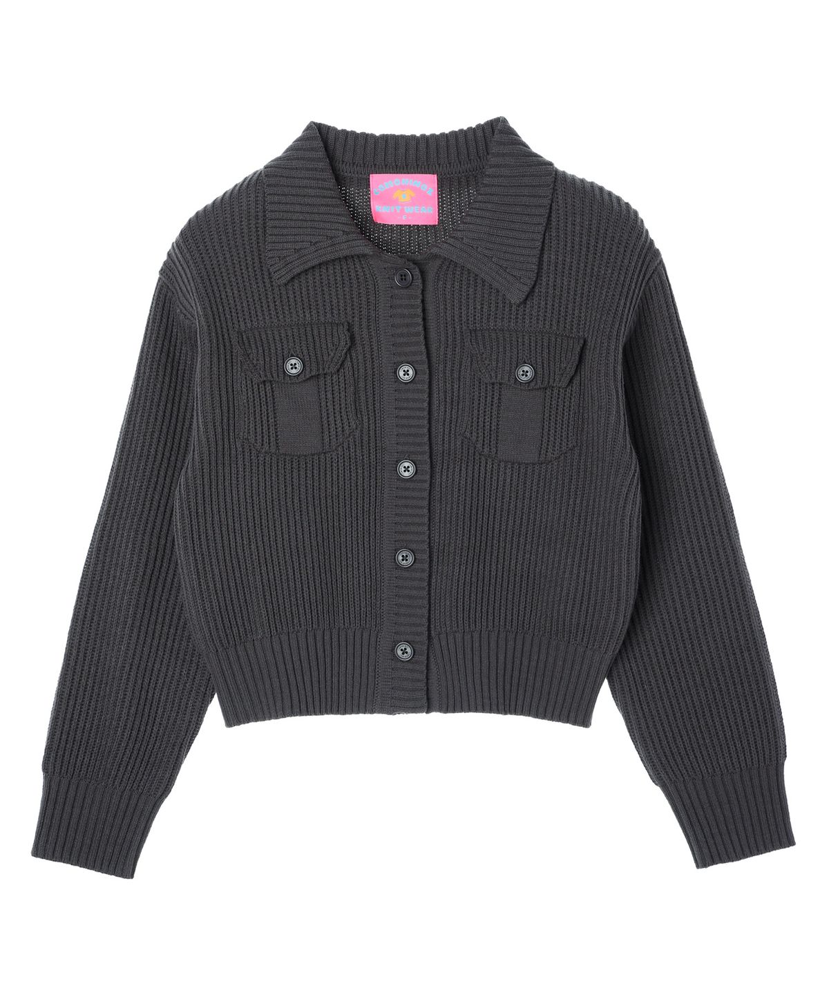 꼬모니노즈(COMONINOZ) W TWO POCKET KNIT CARDIGAN [3 COLOR]