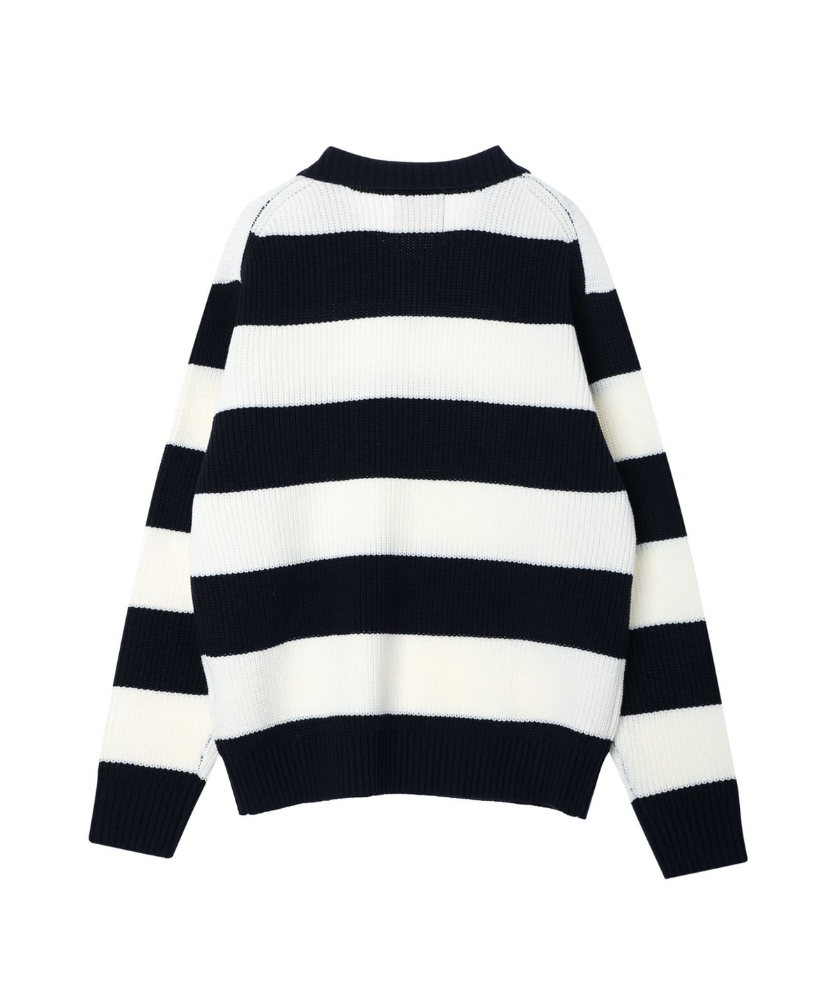 꼬모니노즈(COMONINOZ) STRIPE COLLAR KNIT [3 COLOR]