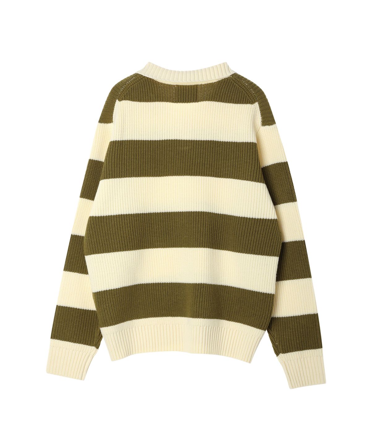 꼬모니노즈(COMONINOZ) STRIPE COLLAR KNIT [3 COLOR]