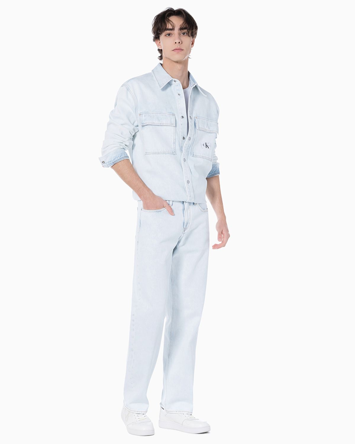 캘빈클라인 진(CALVIN KLEIN JEANS) 남 라이트블루 90s 스트레이트핏 라이트블루 데님 J324995 1AA