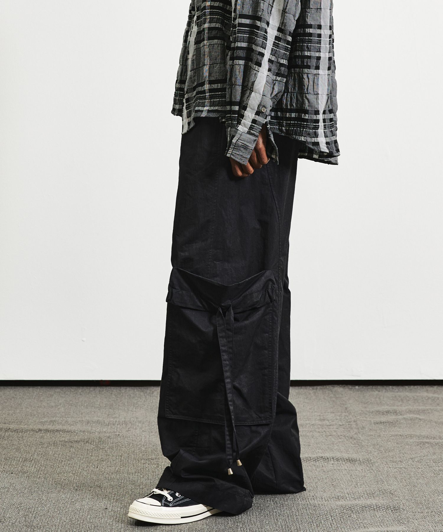 MUSINSA | LMOOD West Coast Banding Cargo Pants Black
